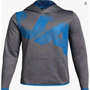Under Armour Grey Fleece Highlight Printed Hoodie Boys' YM